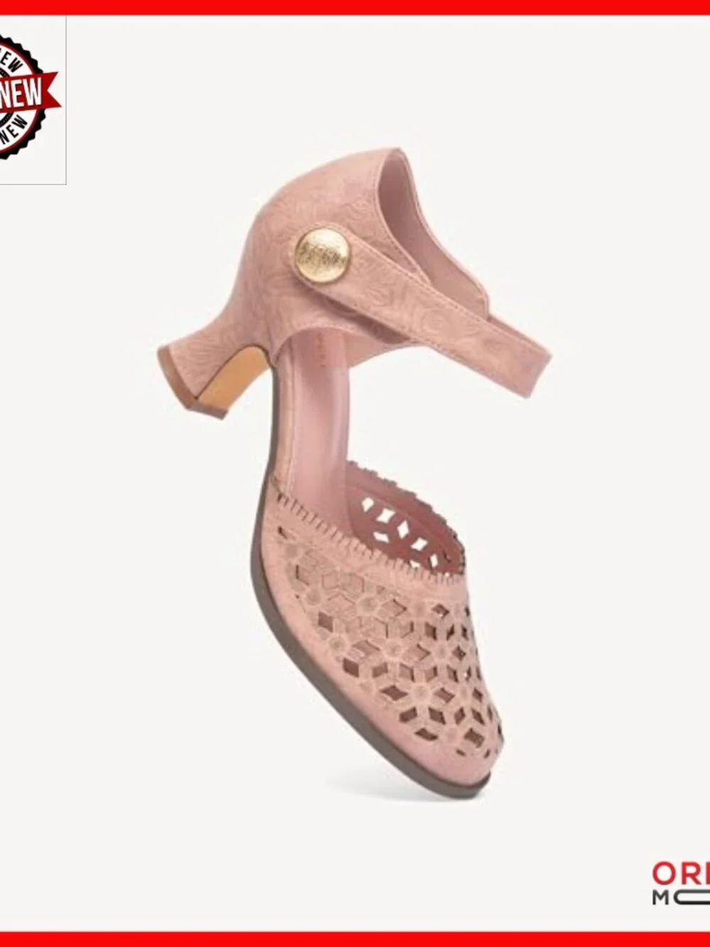 Vintage Mary Jane Pumps with Adjustable Ankle Strap, Flared Heels